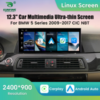 Radio para Auto KUNFINE de 12.3 Pulgadas con Sistema Linux para BMW Serie 5 F10 2009-2017, Sistema NBT CIC, Reproductor Multimedia, GPS, Navegación, Carplay