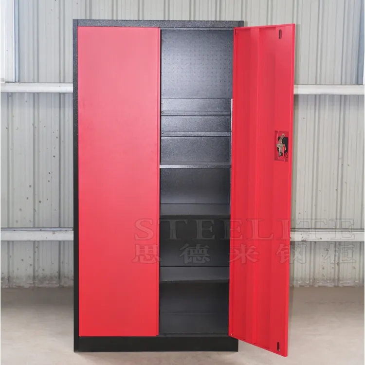 Large Storage Double Door Hanging Board Metal Tool Storage Cabinet