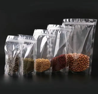Alimentaire Ziplock Transparent Impression Personnalisée Stand Up Pouch Zip Lock Emballage Sac Transparent En Plastique Avec Fermeture Éclair