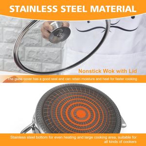 Casserole en acier inoxydable 3 plis de qualité alimentaire 26/28/30 cm, casserole à nid d'abeilles, batterie de cuisine, marmite à soupe, casserole avec couvercle - Product Image 6