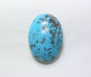 รูปวงรีพลอยเทอร์ควอยซ์แอริโซนาธรรมชาติ - Product Image 1