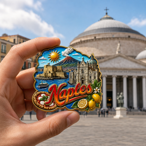 Imanes de Refrigerador Personalizados con el Logotipo de la Ciudad de Nápoles, Italia, Recuerdo Metálico 3D - Product Image 2