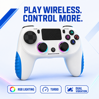 Manette de jeu sans fil Bluetooth à vibration avec bouton Turbo, éclairage RGB, puce originale de haute qualité, joystick pour PC/Mobile – Meilleures ventes