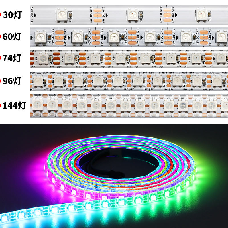 240 SMD LED Strip Light High CRI Ra 90 24V CCT 2835 2700k-6500k Tunable Dual White IP20 5m MOQ 240LEDs/m Streifen Stripe Tape