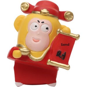 Figurine créative en résine petit singe anti-stress pour bureau, compagnon de bureau élégant pour la décoration d'écran d'ordinateur - Product Image 5