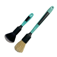 Master Maxshine Lot de 2 grandes brosses avec bride naturelle + petite brosse Ultra Soft Car Detailing Brush Set