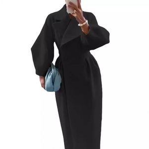 Automne et hiver nouvelle lanterne manches grand revers <span class=keywords><strong>Tweed</strong></span> veste Long manteau - Product Image 1