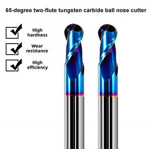 Hoge Precisie Twee Fluiten Kogelneus Molen Ronde Sferische Kogelneus Frees Hrc65 Met Nano Blauwe Coating - Product Image 4