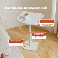 Table d'appoint miniature en métal en forme d'ours mignon, table basse multifonctionnelle moderne pour salon, chambre, balcon