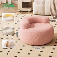 Fauteuil individuel en velours crème nordique, moderne, incurvé, en forme de U, pour salon ou chambre à coucher, pour appartement ou hôtel