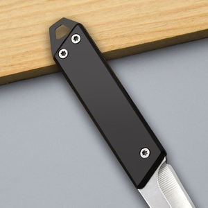 มีดพับแบบ Drop Point ใบมีดสแตนเลส ด้ามจับสแตนเลส มีดพกพา EDC อุปกรณ์กลางแจ้ง - Product Image 3