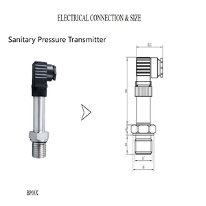 جهاز إرسال ضغط هيدروليكي 24 فولت تيار مستمر 250 بار مستشعر ضغط غشاء مسطح 4-20 مللا 0-10 فولت RS485 M20 * من أجل الغذاء - Product Image 6