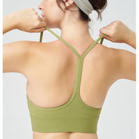 Beau soutien-gorge de sport pour femmes débardeur d'entraînement respirant élastique avec sangle antichoc pour la course et le sport