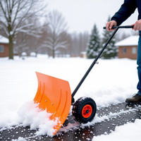 Pousse-neige réglable à 2 roues en maille avec lame métallique de 74 cm, pelle à neige robuste OEM pour allée et chaussée