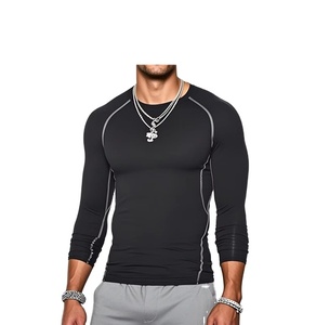 Men's Lightweight <b>Spring</b> Gym T-Shirt Custom Printing <b>Compression</b> Fitness OEM Blank Sportswear Seamless Plus Size Running Active - Product Image 2
