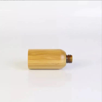 Botol penitis kaca bambu, botol essence Perawatan Kulit dengan kaca hitam, 5ml 10ml 15ml 20ml 30ml 50ml 100ml