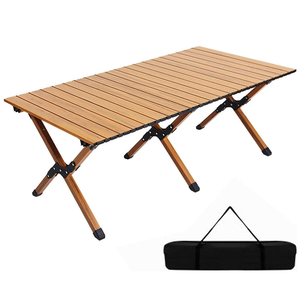 <span class=keywords><strong>Mesa</strong></span> de Comedor Portátil de Hierro para Acampar, Muebles de Exterior Ligeros, Plegables, Impermeables, Apilables, Resistentes a la Intemperie, para 4-6 Personas - Product Image 1