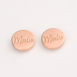 Túi xách phần cứng trang trí Rose <span class=keywords><strong>Gold</strong></span> Logo đinh tán Vòng Kim Loại đinh tán Logo tag tùy chỉnh đinh tán nút kim loại logo cho túi quần áo - Product Image 2