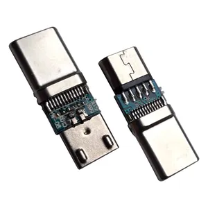 사용자 정의 TYPE-C USB 잭 암 커넥터 플러그 PCB 24 핀 남성 USB-C 유형 C 커넥터