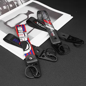 Groothandel Multicolor Gevlochten Decoratie Gepersonaliseerde Sleutelhanger Lanyard Custom Logo Mode Lanyard Sleutelhanger