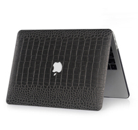 Étui de protection rigide en cuir PU crocodile personnalisé pour MacBook Neo A18 Pro Air Pro 13 14 15 16 M1 M2 M3 M4 M5