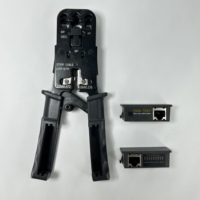 Outil de test de câble réseau manuel RJ11/RJ12/RJ45 pour câbles 8p/6p avec testeur, en acier, pour bricolage, métrique, OEM, de type usine