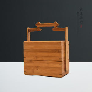 Boîte-cadeau en bambou artisanale, écologique, octogonale, multicouche, personnalisée, pour la musique traditionnelle, avec bâton de transport en bambou - Product Image 3