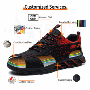 <span class=keywords><strong>Scarpe</strong></span> <span class=keywords><strong>Antinfortunistiche</strong></span> Basse Unisex con Suola Antiurto, <span class=keywords><strong>Comode</strong></span> con Superficie Intrecciata in Materiale Composito per Lavori Prolungati in Piedi, Ideali per Estate, Primavera e Autunno - Product Image 3