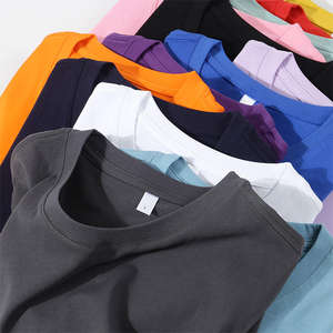 Premium 210gsm Heavyweight Combed Compact Siro-spun 100% Cotton Crewneck <b>T</b>-<b>shirt</b> Unisex <b>Plain</b> Custom Printing & Embroidery - Product Image 2