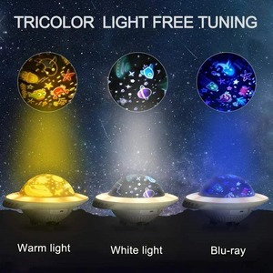 <b>Star</b> <b>Lights</b> Aurora Galaxy Moon <b>Projector</b> with Remote Control 360 Rotation Music Speaker <b>Night</b> <b>Light</b> Ambient Lamp Birthday Gifts - Product Image 3