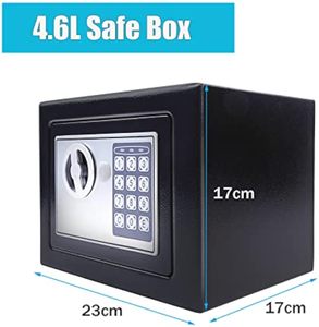 Nhỏ Mini Kỹ Thuật Số Thép Nhà An Toàn Với Chìa Khóa Và Vân Tay Khóa Tiền Ngân Hàng An Toàn An Ninh Hộp Cho Hộ Gia Đình Sử Dụng - Product Image 3