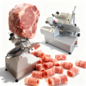 Cortadora Industrial de carne de res <span class=keywords><strong>Valencia</strong></span>, cortadora de tocino congelado, cortadora de carne comercial de vientre de cerdo, cortadora de carne eléctrica - Product Image 4