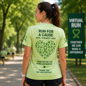 Camisetas personalizadas para carreras benéficas, carrera virtual en línea, evento de recaudación de fondos, camisetas de secado rápido, camiseta de running sublimada 5K - Product Image 3