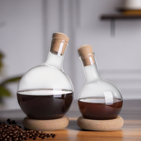 Carafe à vin créative en forme de gourde pour bars et fêtes à la maison, bouteille de whisky, ensemble de verres à vin avec socle en bois