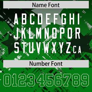 Camiseta de Fútbol Americano Personalizada con Estrella Degradada en Negro y Verde Kelly - Product Image 4