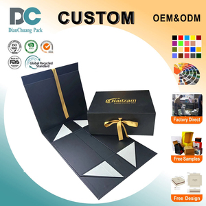 Lussuosa Scatola Regalo in Cartone Nero per <span class=keywords><strong>San</strong></span> <span class=keywords><strong>Valentino</strong></span>, Confezione in Carta con Stampa in Lamina d'Oro e Nastro Decorativo - Product Image 3