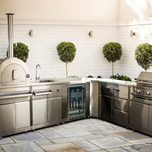 Cuisine extérieure en acier inoxydable SS316 pour jardin, anti-corrosion, au toucher frais, avec barbecue intégré - Product Image 2