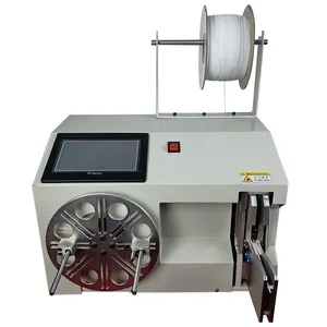 Semi automatic power cable binding coil cable rolling winding tie machine bundle tie wrap cable wire winding and tying machine