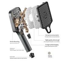 Pommeau de Douche Économiseur d'Eau Réglable à 3 Modes de Jet, en Plastique Haute Pression avec Buse en Silicone pour Massage SPA, Accessoire de Robinet de Salle de Bain
