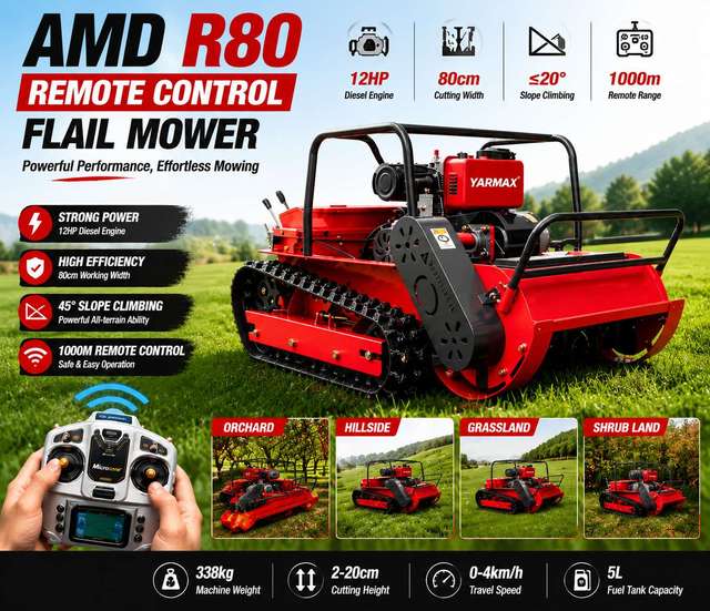 Remote Control Lawn Mower Crawler Lawn Mower with CE EPA Remote Control Lawn Mower for Sale diesel Lawn Mower