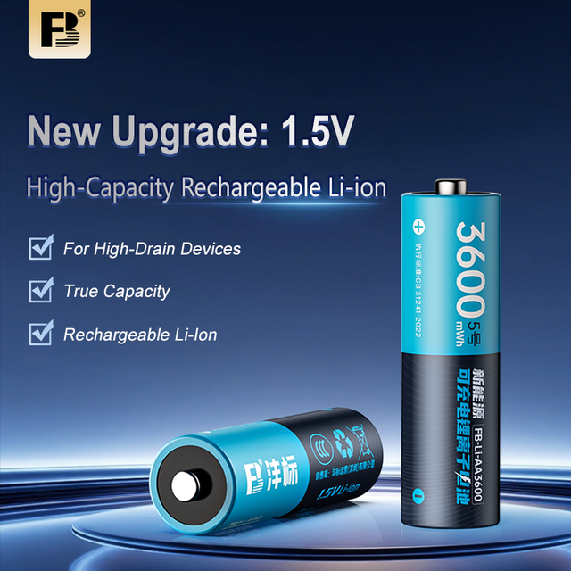 FB Li AA3600mWh 1.5V Rechargeable Battery Lithium-ion Battery Aa Rechargeable Lithium Batteries