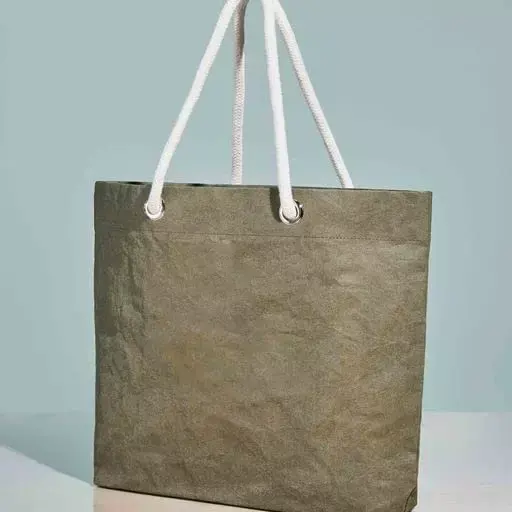 Индивидуальные моющиеся биоразлагаемые экологически чистые Наплечные сумки для покупок, сумка из крафт-бумаги, дизайнерская сумка, основная женская сумка