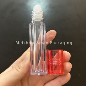 ISMAN Botella Roll-on Cuadrada de 7ml para Aceite Labial, con Tapa Transparente, Rosa, Morado, Rojo, Vacía, para Líquidos Esenciales, Sueros, Masajes, Vial, Embalaje al por Mayor - Product Image 5