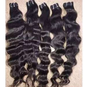 Extensión de cabello virgen Extensiones de cabello humano Remy Calidad única Fabricante indio virgen crudo en la India Cabello peruano 10 paquetes - Product Image 3