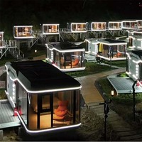 Casa Cápsula Espacial de Lujo Certificada por CE y NFRC, Casa Prefabricada Modular Moderna, Módulo Móvil para Glamping, Resort, Hotel, Oficina, Villa