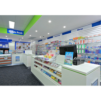 LUX Mobilier de pharmacie personnalisé et personnalisé Présentoir d'étagères de pharmacie Design de comptoir de magasin de pharmacie