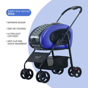 लिनपेट आरामदायक 4-पहिया फोल्डेबल ऑक्फोर्ड कपड़े स्टलर छोटे जानवर वाहक कुत्ते और बिल्ली के आउटडोर यात्रा के लिए - Product Image 6