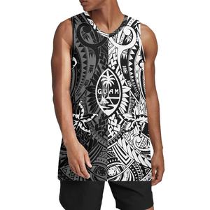 Canotta Sportiva da Uomo, Maglia da Basket Personalizzata con Tatuaggio Tribale Polinesiano Bianco e Nero - Product Image 1