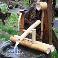 Cuillère à eau en bambou de 65 cm, goutteur d'eau pour l'aménagement paysager de la cour