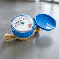 Medidor de Agua Fría Mecánico de Chorro Único, Tipo Seco, de Latón DN15 1/2 Pulgada, Económico